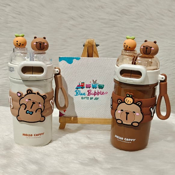 🦫 Capy Bara Character Bottle – Water Bottle