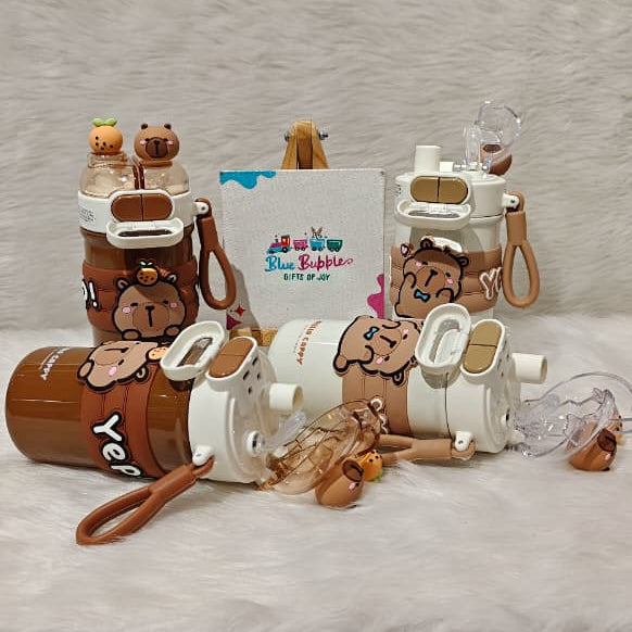 🦫 Capy Bara Character Bottle – Water Bottle