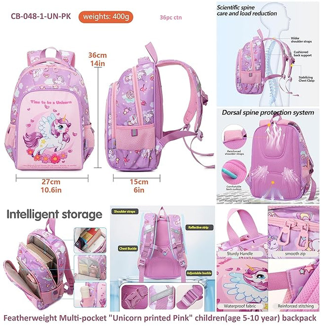 Unicorn Design Backpack for Kids