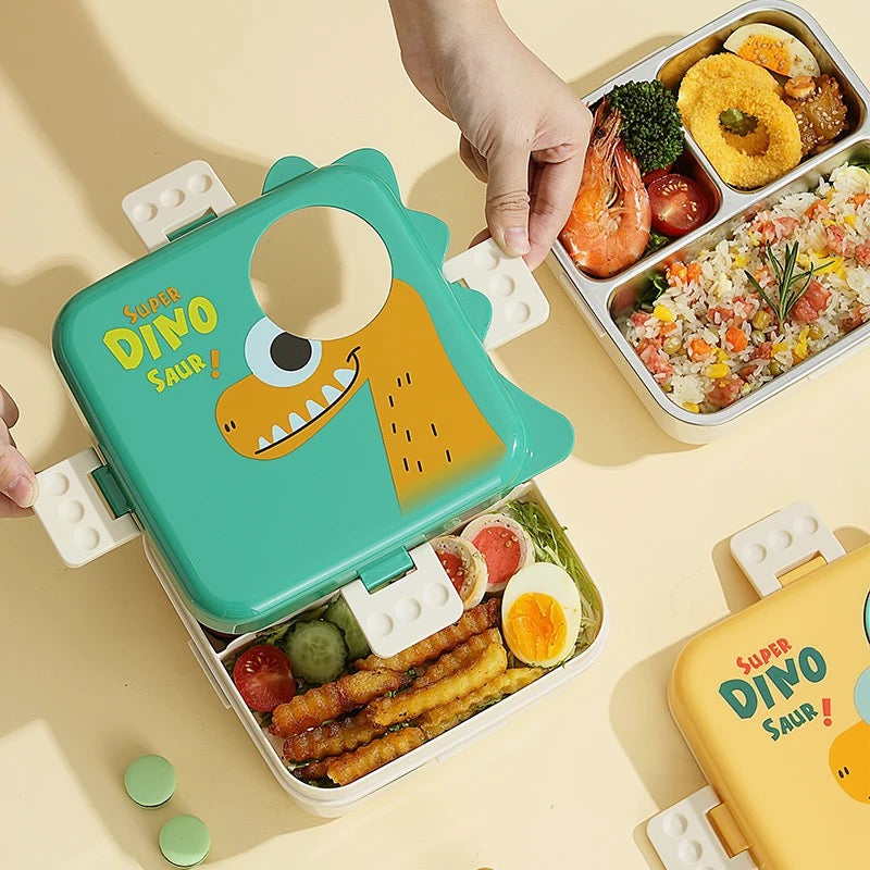 Kids Carnival Double Decker Stainless Steel Bento Box| Lunch Box