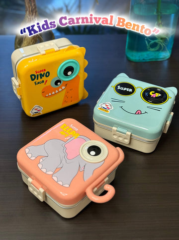 Kids Carnival Double Decker Stainless Steel Bento Box| Lunch Box