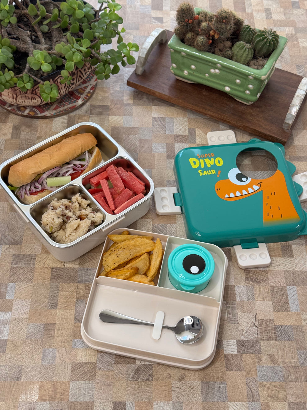 Kids Carnival Double Decker Stainless Steel Bento Box| Lunch Box