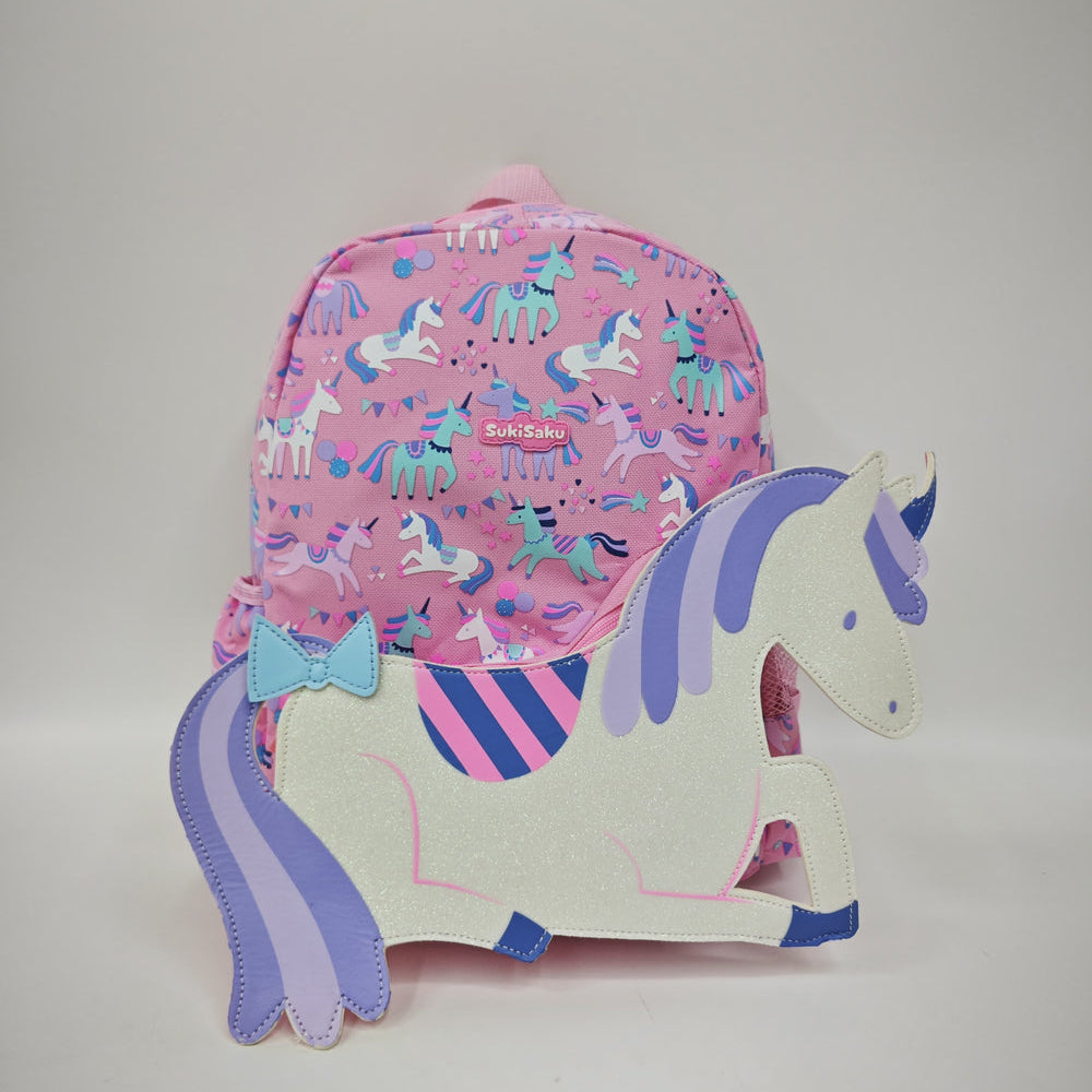 3D Design Backpack with Front Pocket for Kids (Unicorn)
