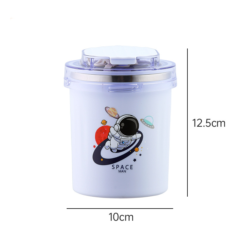 CuddleNest 530ml Stainless Steel Insulated Food Jar | Cartoon Soup Cup for Hot & Cold Meals | Kids School Tiffin | Travel Lunch Container